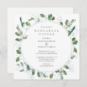Sage Green Greenersal Rehearsal Dîner Invitation (Devant / Derrière)