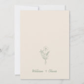 Sage Green Greenery Boho Wedding Kaart (Achterkant)