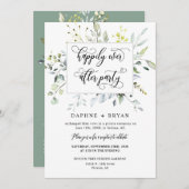 Sage Green Greenery nog lang en gelukkig na feestf Kaart (Voorkant / Achterkant)