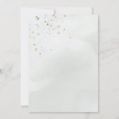 Sage Green Greenery White Floral Wreath Wedding Kaart (Achterkant)