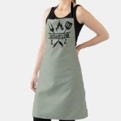 Sage Green Grillmaster BBQ Apron Schort (Insitu)