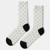 Sage Green Heart Pattern Socks Sokken (Links)