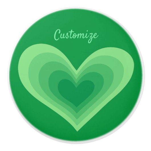 Sage Green Heart Thunder_Cove Keramische Knop (Voorkant)