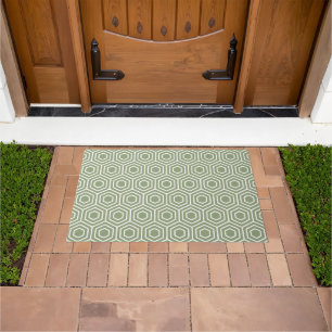 Sage Green Hexagon Honingraat Geometrisch Patroon Deurmat
