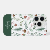 Sage Green Holiday Personalized Phone Case (Verso Horizontal)