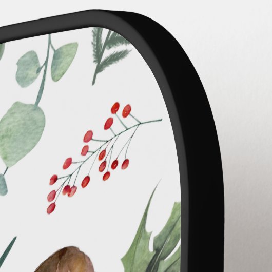 Sage Green Holiday Personalized Pickleball Paddle (Links Detail)