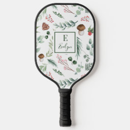 Sage Green Holiday Personalized Pickleball Paddle