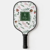 Sage Green Holiday Personalized Pickleball Paddle (Voorkant)