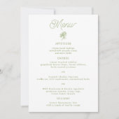 Sage Green Hydrangea 5x7 Wedding Menu Card Kaart (Voorkant)
