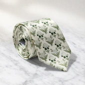 Sage Green Hydrangea & Fern Stropdas