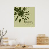 Sage Green Inspirerend Floral Poster (Keuken)