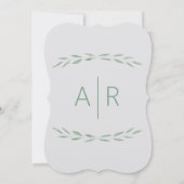 Sage Green Invitation à la douche nuptiale, Botani (Dos)