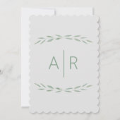 Sage Green Invitation à la douche nuptiale, Botani (Dos)