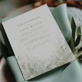 Sage green invitations mariage aquarelle script