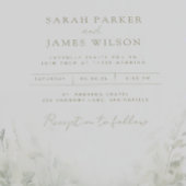 Sage green invitations mariage aquarelle script