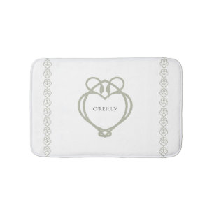 Sage Green Irish Celtic Swan Love Knot Family Name Badmat