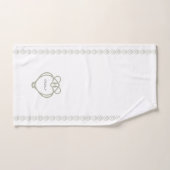 Sage Green Irish Celtic Swan Love Knot Nom de fami (Serviette à main)