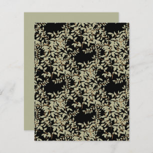 Sage Green Jasmine Vine Black Scrapt Papier