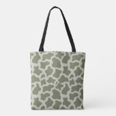 Sage Green Koe Print Draagtas (Achterkant)