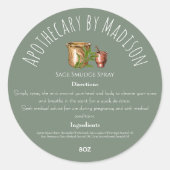 Sage Green | Kruidenproduct Ingrediënten Labels (Voorkant)