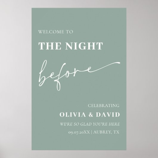 Sage Green La Nuit Avant La Répétition Affiche de (Devant)