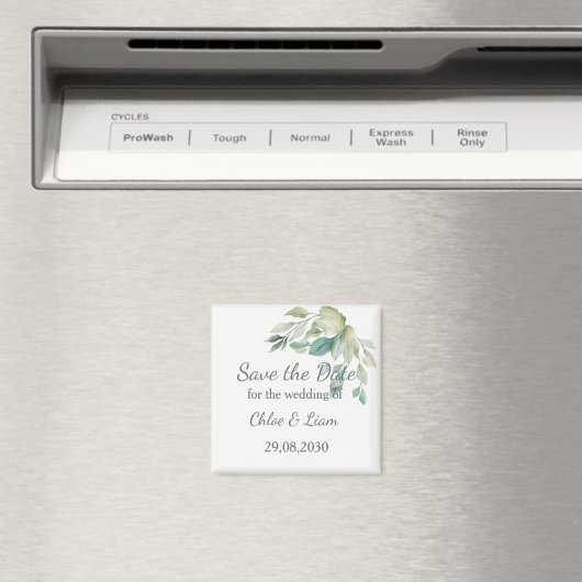Sage Green laat eenvoudig groen de datum opslaan Magneet (Insitu (Vaatwasser))