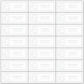 Sage Green Leafy Crest Monogram Guest Address Sticker (Voorkant)