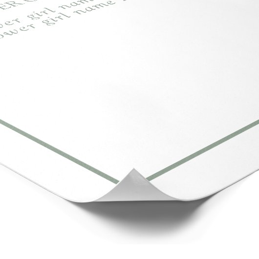 Sage Green Leafy Crest Monogram Wedding Program Po Poster (Hoek)