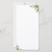 Sage Green Leaves Bedankt Welkom QR Code Kaarten (Achterkant)