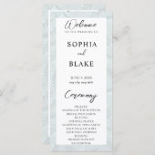 Sage Green Leaves en Foliage Wedding Programme (Voorkant / Achterkant)