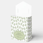 Sage Green Leaves Pattern Dank je wel Bedankdoosjes (Geopend)