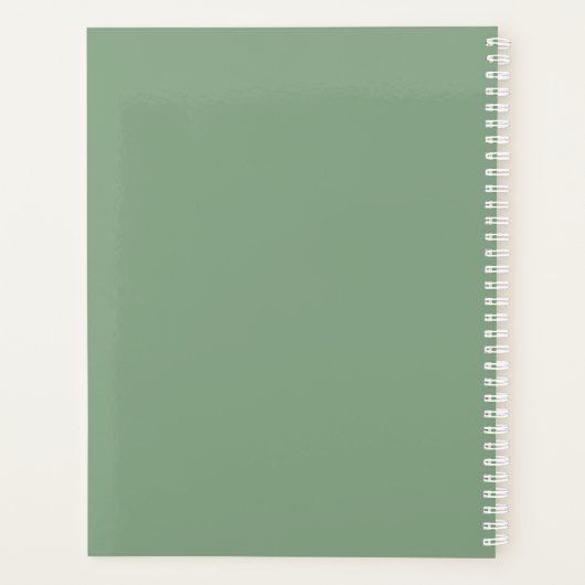 Sage Green & Lemon Script Modern Planner Journal (Dos)