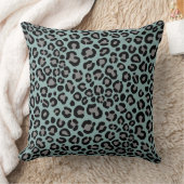 Sage Green Leopard Pattern Girly Cheetah Print Kussen (Deken)