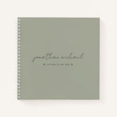 Sage Green Letters naar My Son Memory Keepomwille Notitieboek (Voorkant)