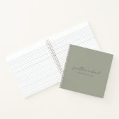 Sage Green Letters naar My Son Memory Keepomwille Notitieboek (Binnen)