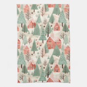 Sage Green Light Pink Pine Cones Daken en bomen Theedoek (Verticaal)