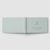 Sage Green Line Art Leaf Monogramme Mariage Foil (Complet)