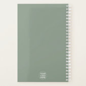 Sage Green Logo Bedrijf Zakelijk Professioneel Planner (Achterkant)