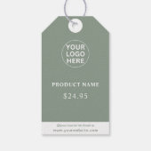 Sage Green logo Professional Bedankt Prijs Cadeaulabel (Achterkant)