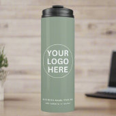 Sage Green Logo Professioneel merk Thermosbeker