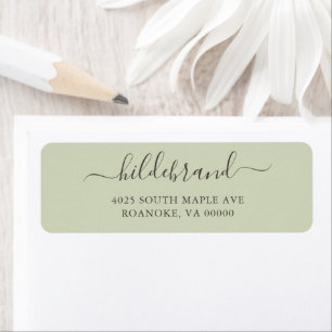 Sage Green Loose Script Etiket