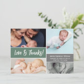 Sage Green Love et Merci Photos Baby shower (Debout devant)