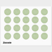 Sage Green Love is Sweet Faveur Sticker (Feuille)