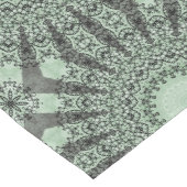 Sage Green Mandala met blad-geïnspireerd patroon Medium Tafelloper (Hoek)