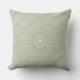 Sage Green Mandala Pattern Kussen