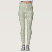 Sage Green Mandala Pattern Leggings (Voorkant)