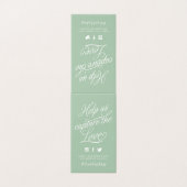 Sage Green Mariage personnalisé Hashtag (Outside Unfolded)