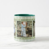 Sage Green Mariage Photo Mug (Centre)