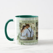 Sage Green Mariage Photo Mug (Gauche)