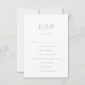 Sage Green Menu Choice RSVP Card (Voorkant)